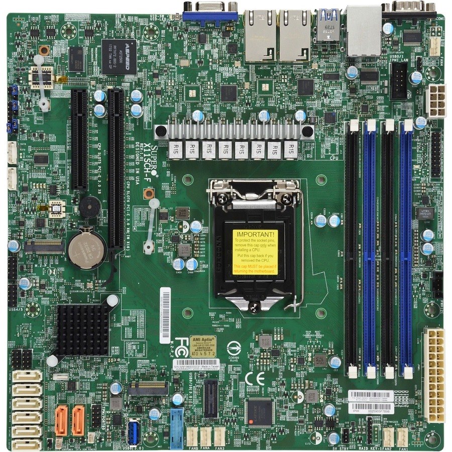 Supermicro X11SCH-LN4F Server Motherboard - Intel C246 Chipset - Socket H4 LGA-1151 - Micro ATX