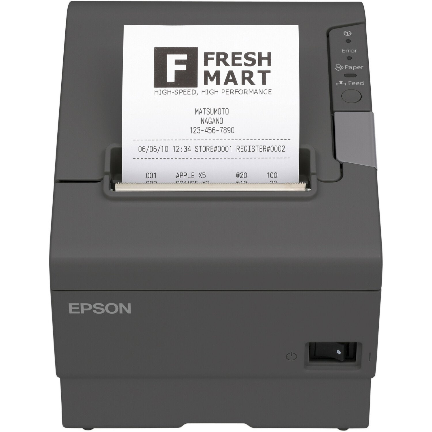 Epson TM-T88V Desktop Direct Thermal Printer - Monochrome - Receipt Print - Bluetooth - With Cutter - Dark Grey