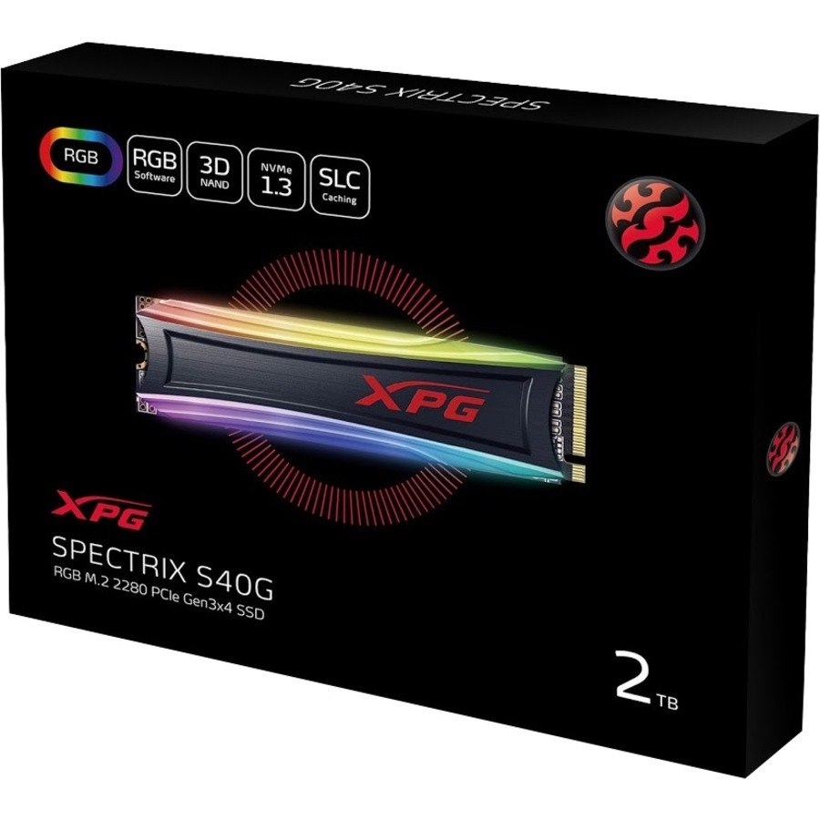 XPG SPECTRIX S40G AS40G-2TT-C 2 TB Solid State Drive - M.2 2280 Internal - PCI Express NVMe (PCI Express NVMe 3.0 x4)