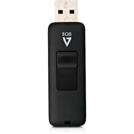V7 8GB USB 2.0 Flash Drive - With Retractable USB connector