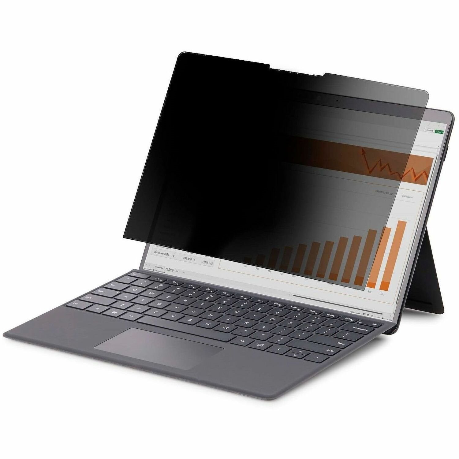 StarTech.com 4-Way 12.4in Surface Laptop Go 1/2/3 Privacy Screen Filter, For Portrait/Landscape, Touch-Enabled, +/- 30 Deg. View, Matte