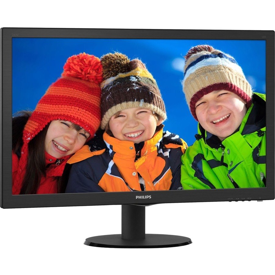 Philips V-line 243V5QHABA 59.9 cm (23.6") Full HD LED LCD Monitor - 16:9 - Hairline Textured Black