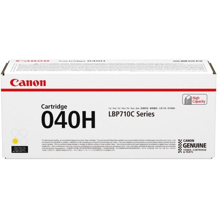 Canon 040H Original High Yield Laser Toner Cartridge - Yellow Pack