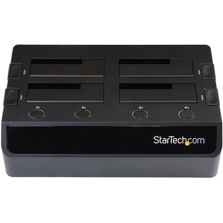StarTech.com 4-Bay USB 3.0 to SATA Hard Drive Docking Station, 2.5/3.5" SATA III (6Gbps) SSD/HDD Dock, USB Hard Drive Bay, Top-Loading