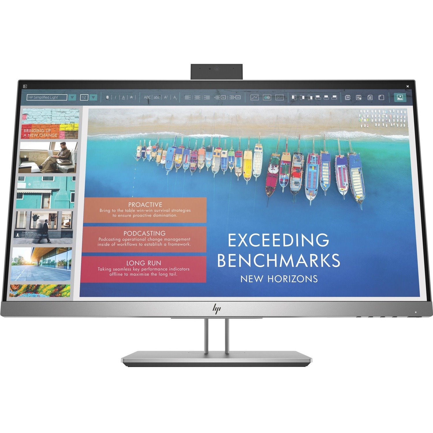 HP Business E243d 60.5 cm (23.8") Full HD LED LCD Monitor - 16:9 - Silver, Black