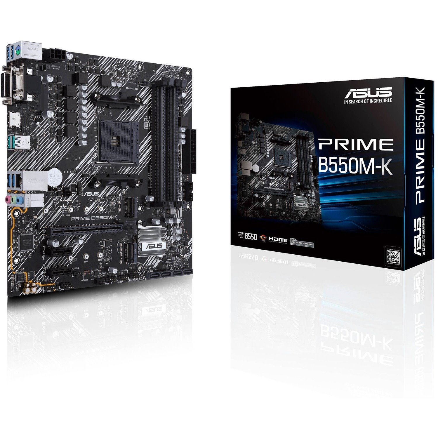 Asus Prime B550M-K Desktop Motherboard - AMD B550 Chipset - Socket AM4 - Micro ATX