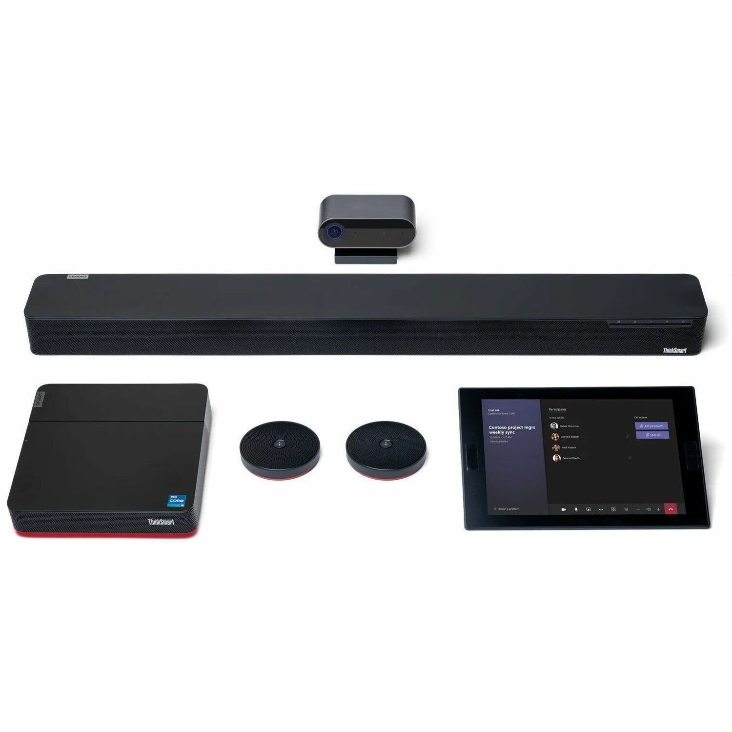 Lenovo ThinkSmart Core 11S20008UK Video Conference Equipment for Large Room(s) - Black, Raven Black, Red