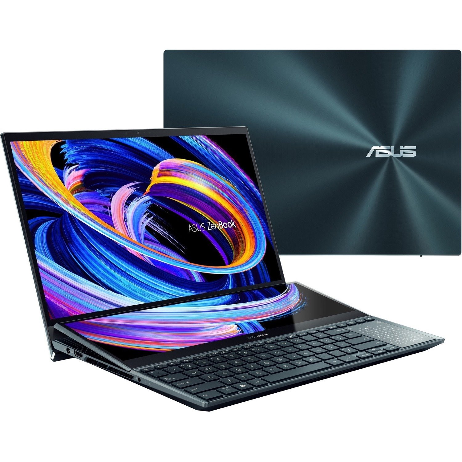 Asus ZenBook Pro Duo 15 UX582 UX582HM-H2901W 39.6 cm (15.6") Touchscreen Notebook - 4K UHD - 3840 x 2160 - Intel Core i9 11th Gen i9-11900H - 32 GB Total RAM - 1 TB SSD - Celestial Blue