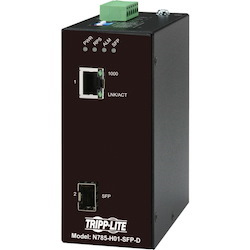 Tripp Lite by Eaton Hardened Gigabit Fiber to Ethernet Media Converter 10/100/1000 Mbps RJ45/SFP -10Â&deg; to 60Â&deg;C DC Power
