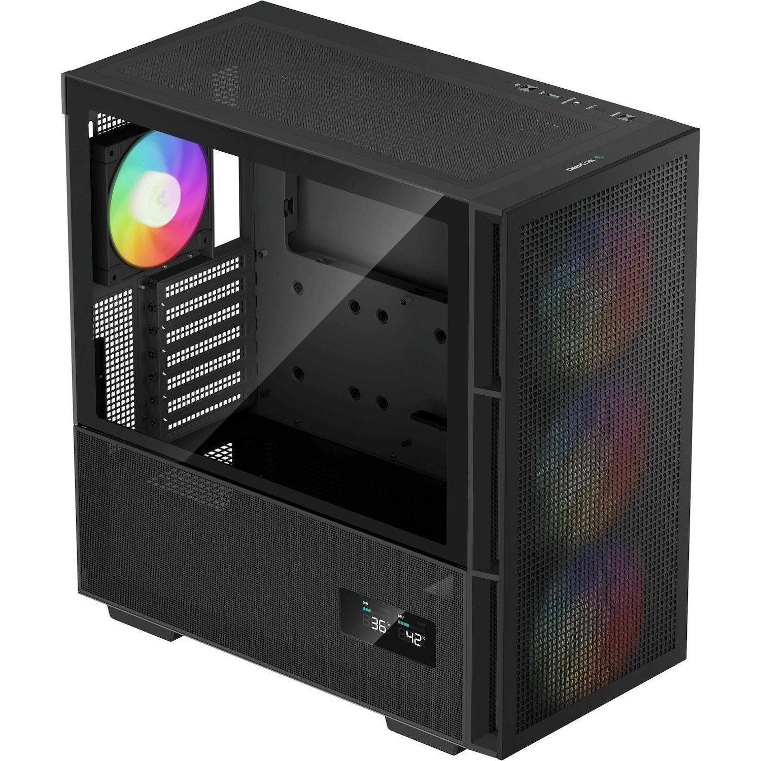 Deepcool CH560 Digital Atx Case, Airflow, 3 PWM 140MM Argb Fans, Black