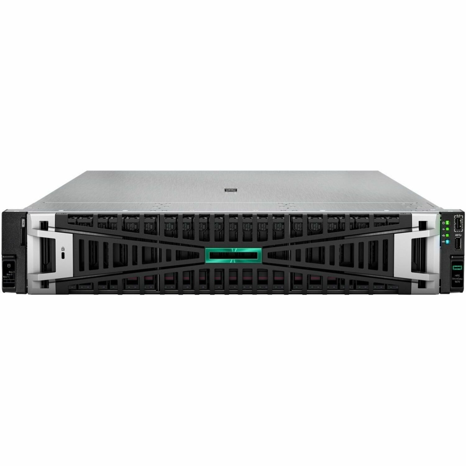 HPE StoreEasy 1670 12 x Total Bays SAN/NAS Storage System - 64 TB HDD - 8 x 4TB - Intel Xeon Bronze 3408U Octa-core (8 Core) 1.80 GHz - 16 GB RAM - DDR5 SDRAM - 2U Rack-mountable
