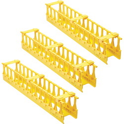 Tripp Lite by Eaton High-Capacity Vertical Cable Manager - Double Finger Duct, Yellow, 6 ft. (1.8 m)