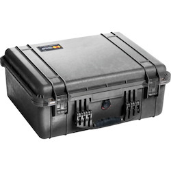 Pelican 1550 Case With Foam Black, Watertight, Crushproof, Dustproof, 2 Level Pick N Pluck, Automatic Pressure Equalization Valve, O-Ring Seal