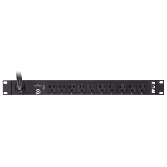 Eaton Basic rack PDU, 1U, L5-30P input, 2.88 kW max, 100-120V, 24A, 15 ft cord, Single-phase, Outlets: (20) 5-20R