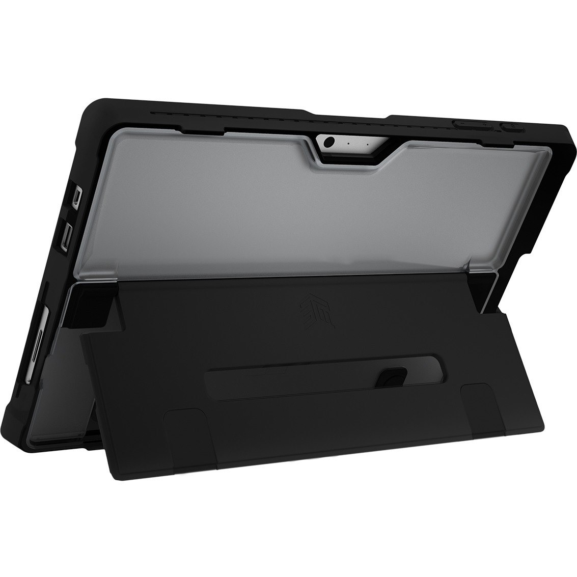 STM Goods Dux Shell Case for Microsoft Surface Pro 7, Surface Pro 6, Surface Pro (5th Gen), Surface Pro 4 Tablet - Textured - Black, Transparent