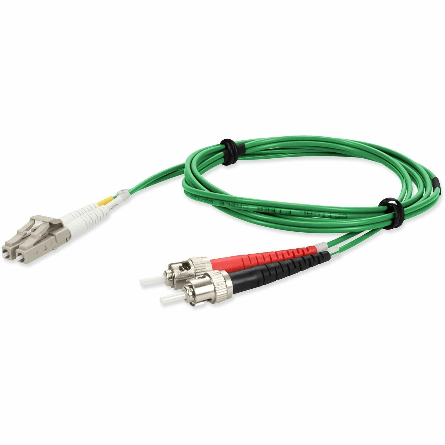 AddOn 5m LC (Male) to ST (Male) Green OM4 Duplex Fiber OFNR (Riser-Rated) Patch Cable