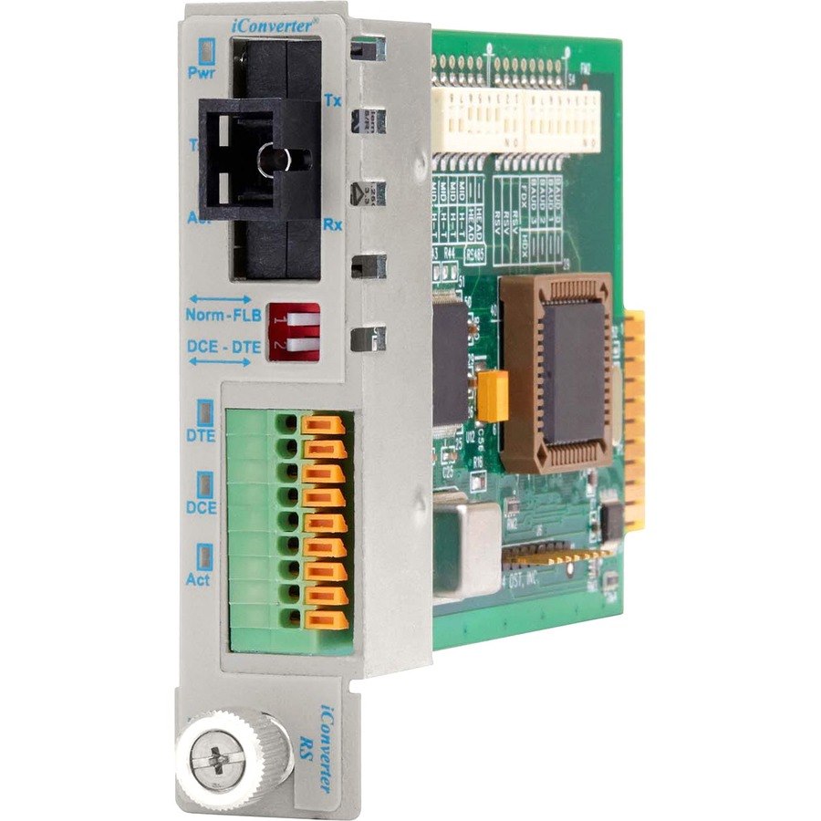 iConverter RS-422/485 Serial to Single-Fiber Media Converter Terminal SC Single-Mode BiDi 20km Module