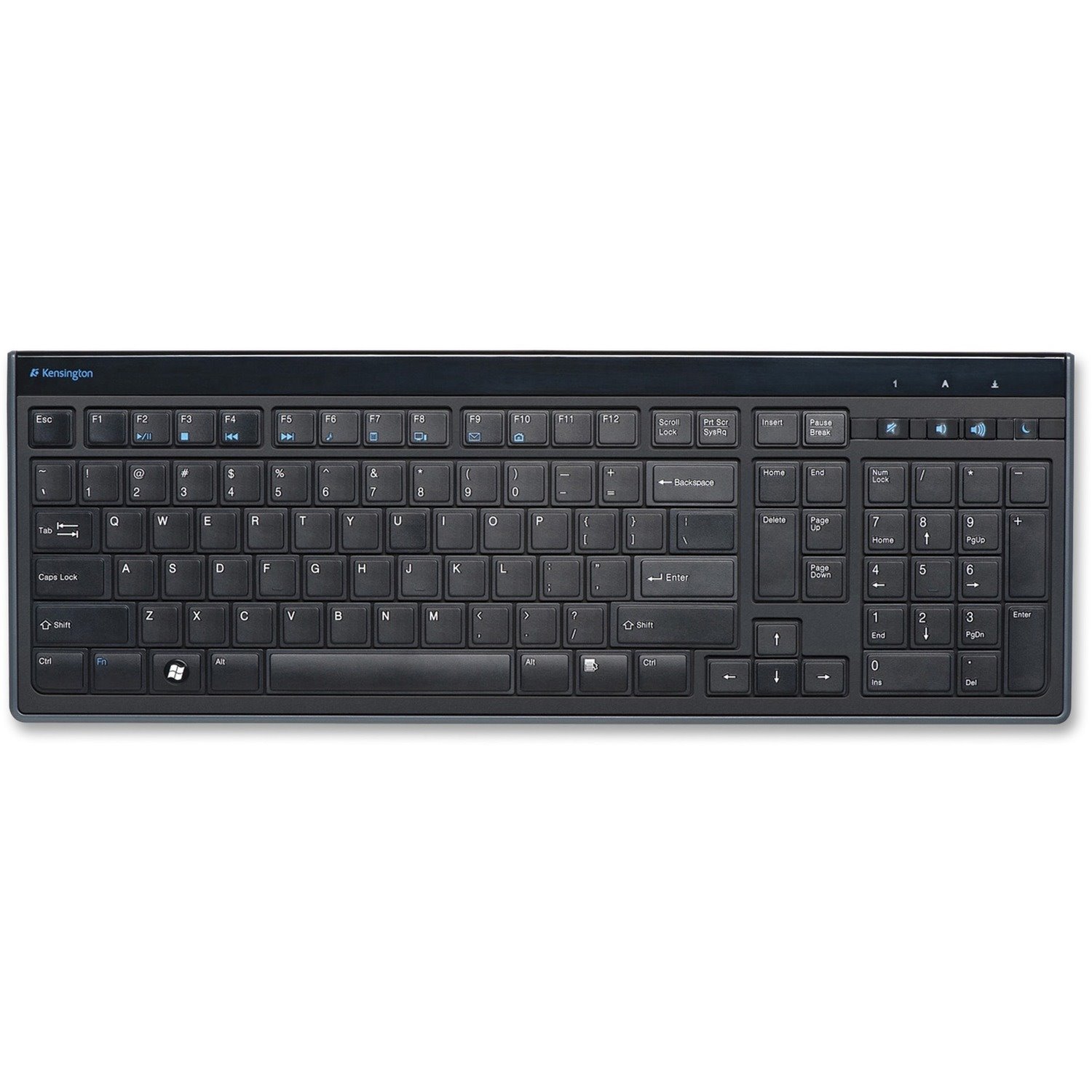Kensington Advance Fit  Slim Type Keyboard - Cable Connectivity - Matte Black