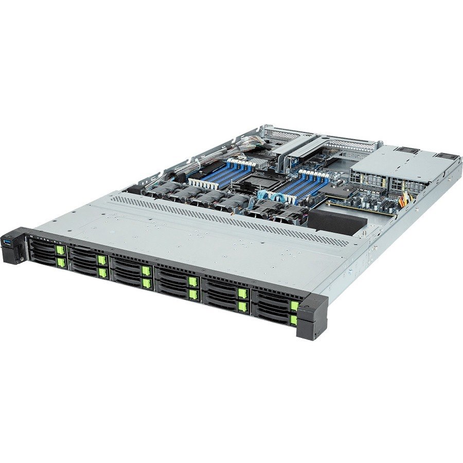 Gigabyte R163-S32 Barebone System - 1U Rack-mountable - Socket LGA-4677 - 1 x Processor Support