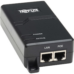 Tripp Lite by Eaton Gigabit PoE+ Midspan Active Injector - IEEE 802.3at/802.3af, 30W, 1 Port, International Power Cords