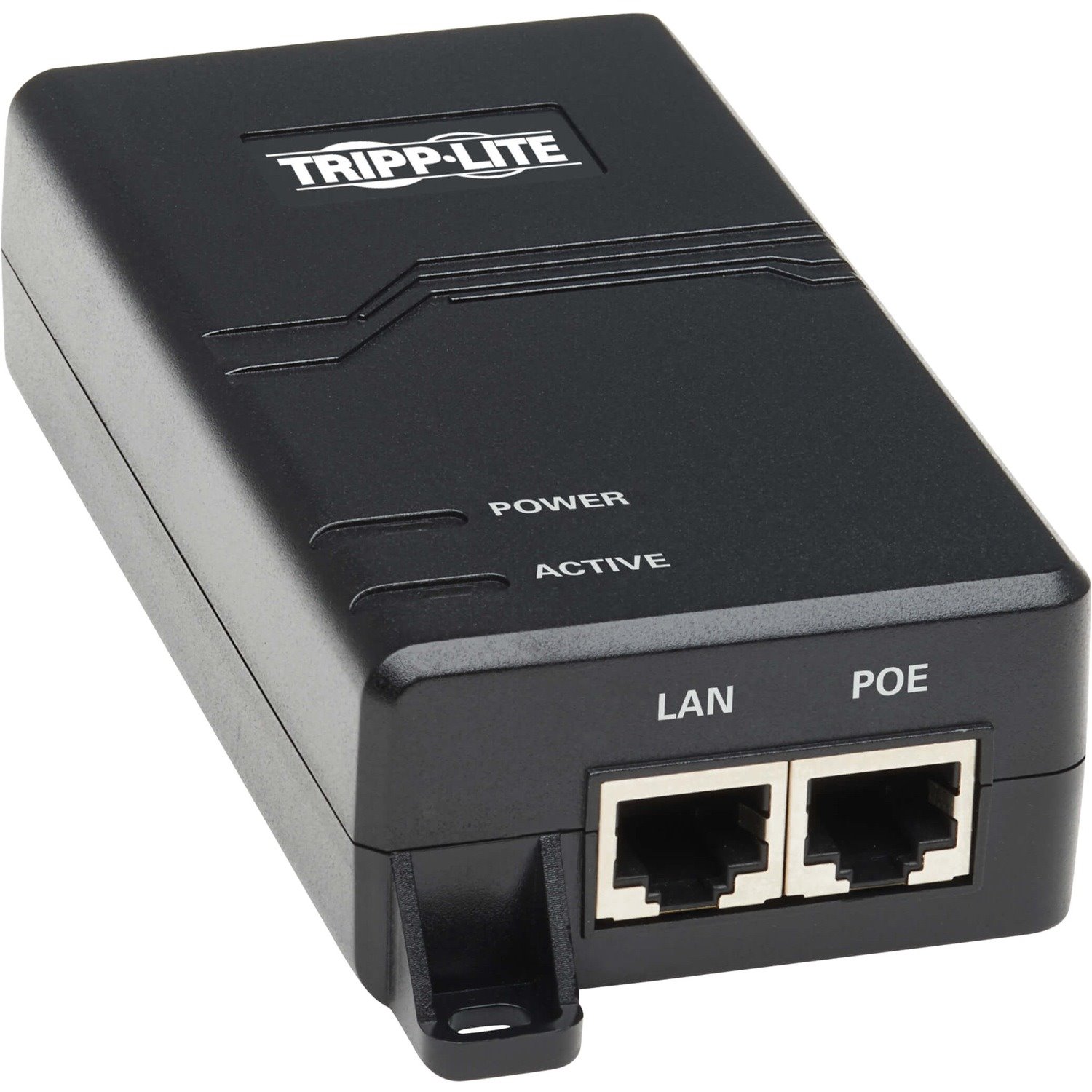 Tripp Lite Gigabit PoE+ Midspan Active Injector - IEEE 802.3at/802.3af, 30W, 1 Port, International Plug Adapters