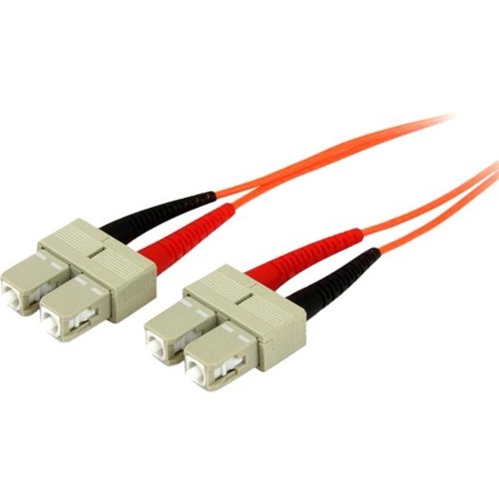 StarTech.com 3m Fiber Optic Cable - Multimode Duplex 50/125 - OFNP Plenum - SC/SC - OM2 - SC to SC Fiber Patch Cable