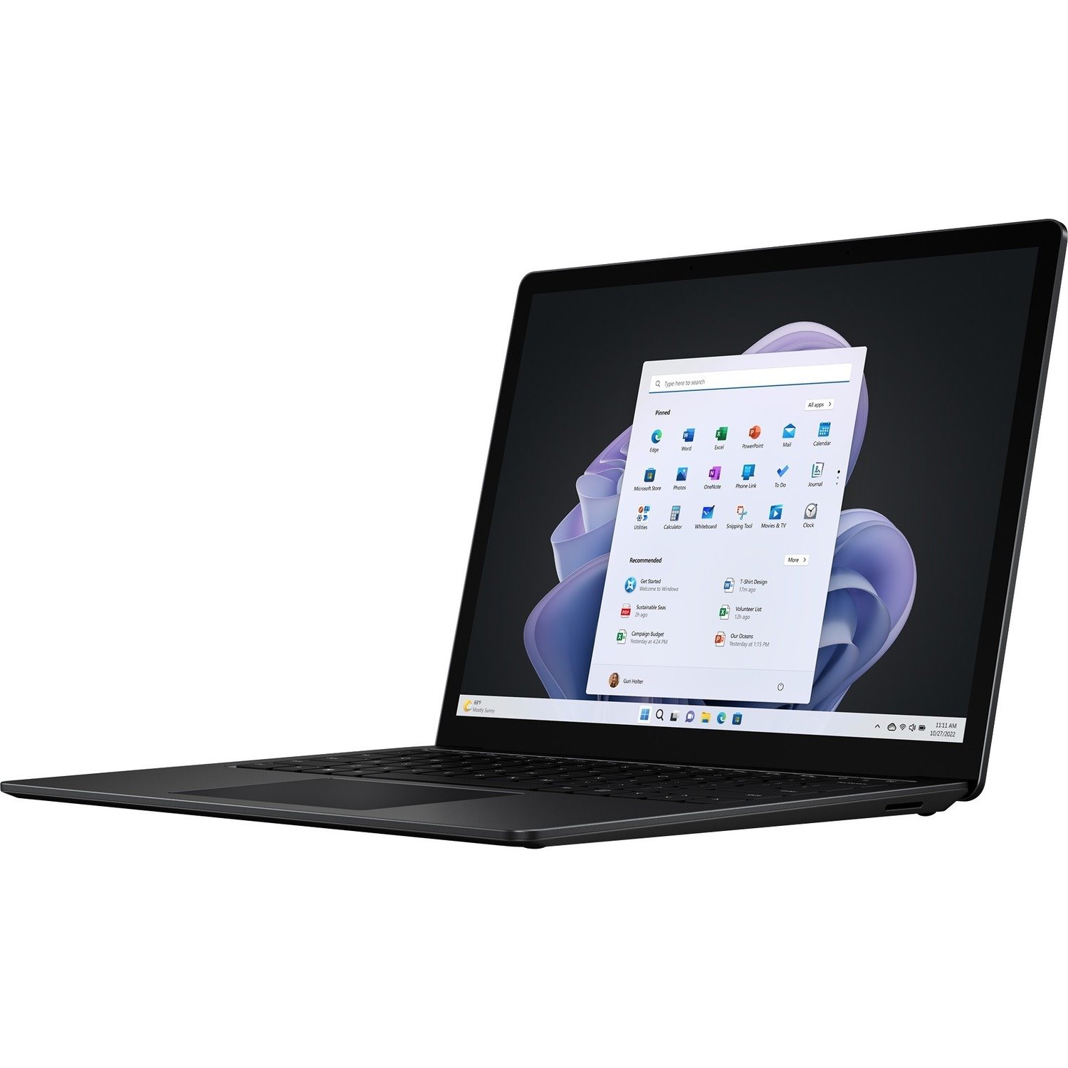 Microsoft Surface Laptop 5 34.3 cm (13.5") Touchscreen Notebook - 2256 x 1504 - Intel Core i5 12th Gen i5-1245U - Intel Evo Platform - 16 GB Total RAM - 256 GB SSD - Matte Black