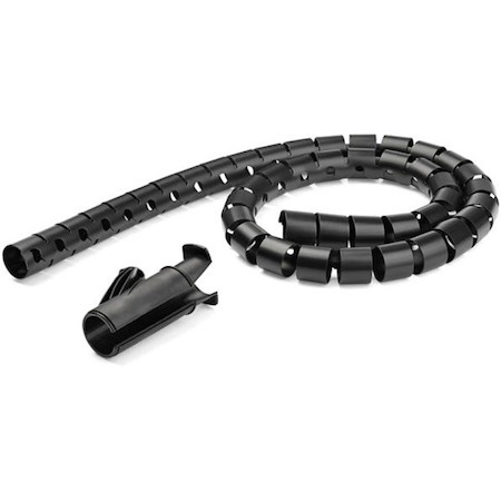 StarTech.com 2.5m / 8.2ft Cable Management Sleeve - Spiral - 45mm/1.8" Diameter - W/ Cable Loading Tool - Expandable Coiled Cord Organizer