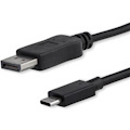 StarTech.com 3ft/1m USB C to DisplayPort 1.2 Cable 4K 60Hz - USB Type-C to DP Video Adapter Monitor Cable HBR2 - TB3 Compatible - Black