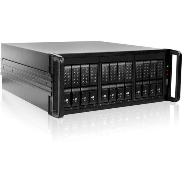 RAIDage JAGE412HDBK-DE Drive Enclosure 12Gb/s SAS, SATA/600 - Mini-SAS HD Host Interface - 4U Rack-mountable - Black