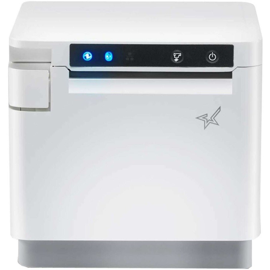 Star Micronics mC-Print3 MCP31WBiNH WT US Desktop Direct Thermal Printer - Monochrome - Receipt Print - Ethernet - USB - Yes - Bluetooth - With Cutter - White