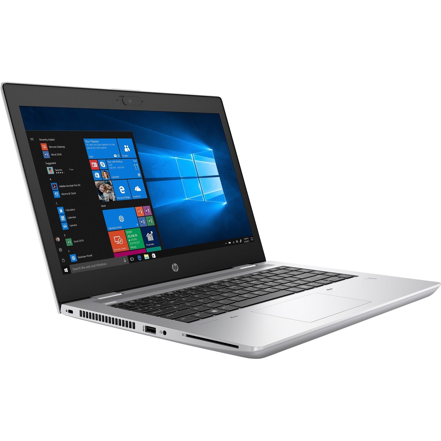 HP ProBook 640 G5 14" Notebook - 1920 x 1080 - Intel Core i7 8th Gen i7-8665U Quad-core (4 Core) 1.90 GHz - 8 GB Total RAM - 256 GB SSD - Natural Silver