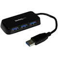 StarTech.com Portable 4 Port SuperSpeed Mini USB 3.0 Hub - 5Gbps - Black