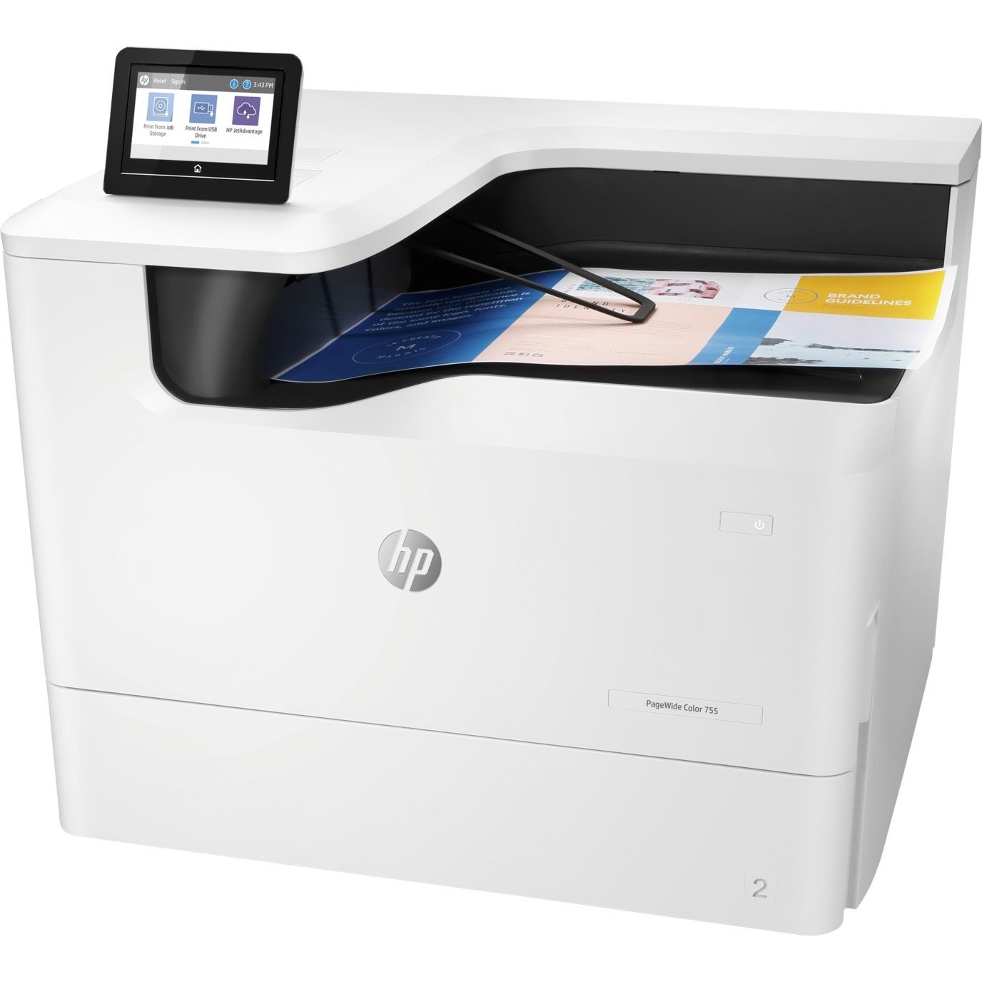 HP 755dn Desktop Page Wide Array Printer - Color