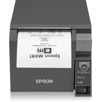 Epson TM-T70II Desktop Direct Thermal Printer - Monochrome - Receipt Print - USB - Serial - With Cutter - Dark Gray - 9.84 in/s Mono - 180 dpi - 3.13" Label Width