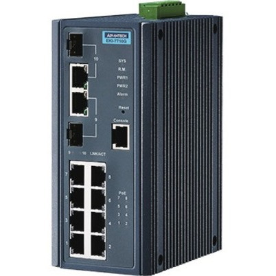 Advantech 8GE + 2G Combo Port Managed PoE Ethernet Switch