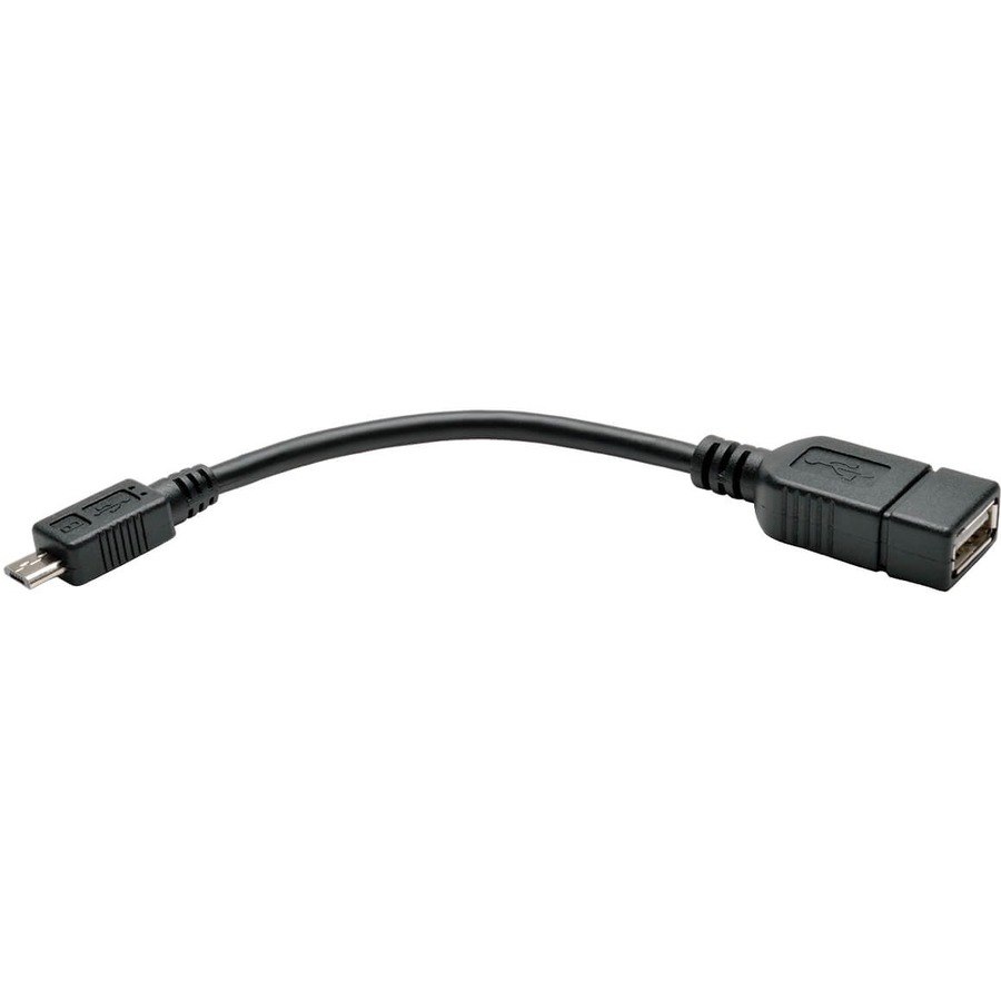 Eaton Tripp Lite Series Micro USB to USB OTG Host Adapter Cable, 5-Pin Micro USB B to USB A M/F, 6-in. (15.24 cm)