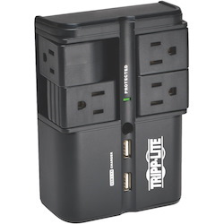 Tripp Lite by Eaton Protect It! Surge Protector with 4 Rotatable Outlets, Direct Plug-In, 1080 Joules, 3.4A USB Charger