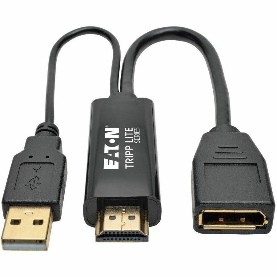 Eaton Tripp Lite Series 4K HDMI to DisplayPort Active Converter (M/F) with USB Power, 6 in. (15.2 cm)