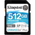 Kingston Canvas Go! Plus SDG3 512 GB Class 10/UHS-I (U3) SDXC