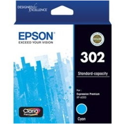 Epson Claria Premium 302 Original Standard Yield Inkjet Ink Cartridge - Cyan - 1 Pack