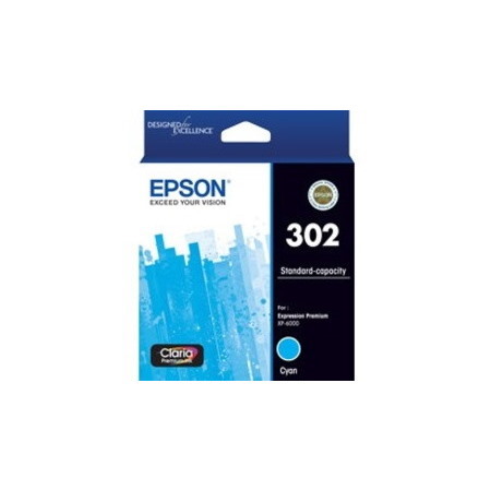 Epson Claria Premium 302 Original Standard Yield Inkjet Ink Cartridge - Cyan - 1 Pack