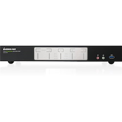 IOGEAR 4-Port 4K Dual View KVMP Switch with HDMI Connection, USB 3.0 Hub and Audio