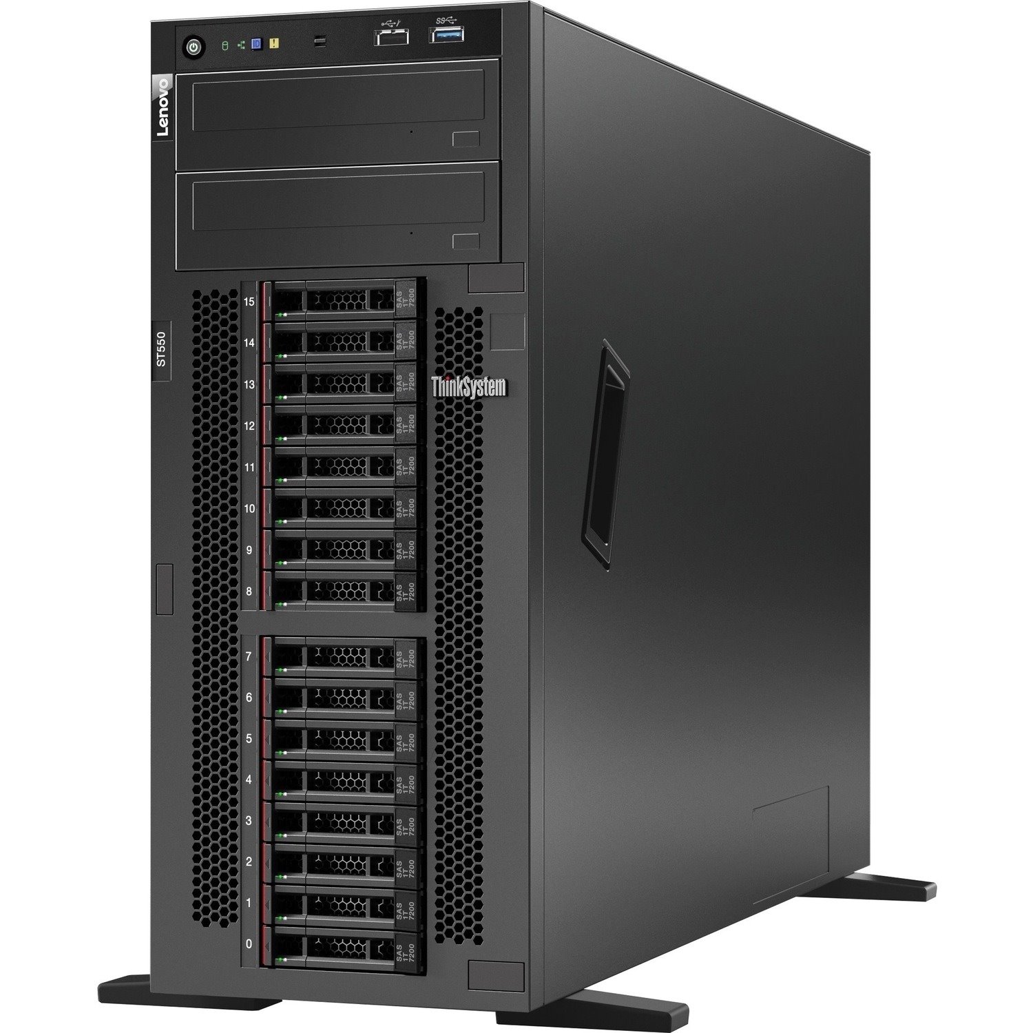 Lenovo ThinkSystem ST550 7X10A0F5EA 4U Tower Server - 1 x Intel Xeon Silver 4210 2.20 GHz - 32 GB RAM - 12Gb/s SAS Controller