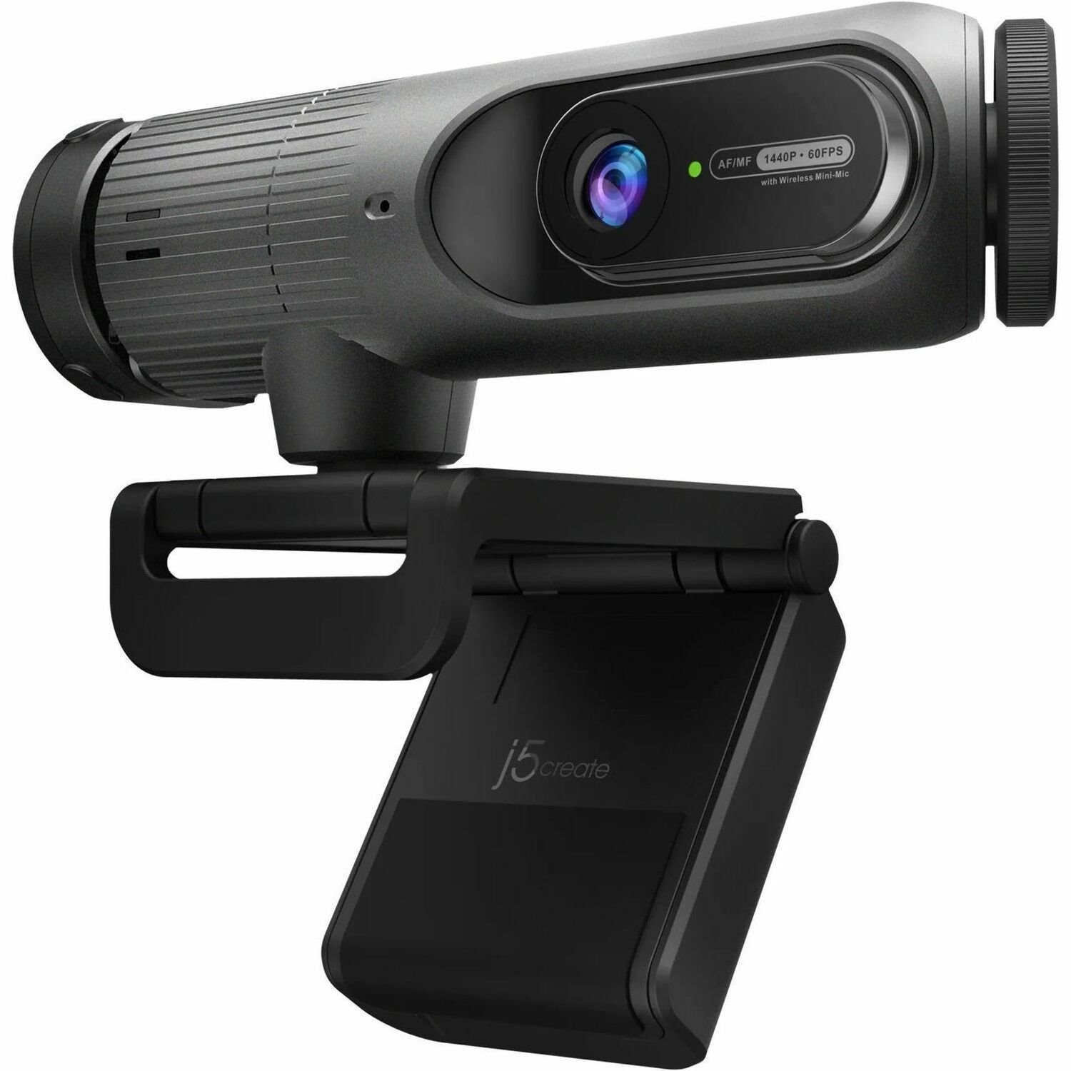 j5create JVU300 Webcam - 5 Megapixel - 60 fps - Black - USB 2.0 Type A - 1 Pack(s)