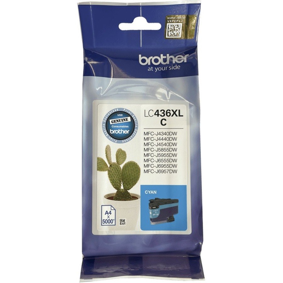 Brother LC436XLC Original Inkjet Ink Cartridge - Single Pack - Cyan - 1 Pack
