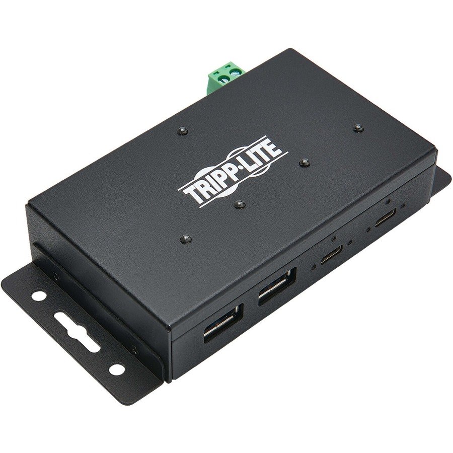 Eaton Tripp Lite Series Industrial 4-Port USB-C Hub - USB 3.x Gen 2 (10Gbps), 2x USB-A & 2x USB-C Ports, 15 kV ESD Immunity