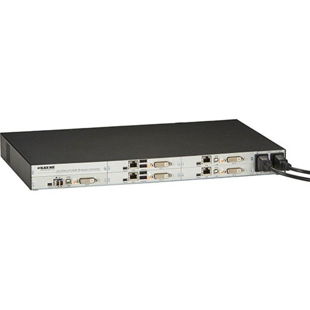 Black Box 6-Port DKM Modular Card Chasis with Redundant Power Option and Backplane