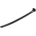 StarTech.com 6"(15cm) Reusable Cable Ties, 1-3/8"(35mm) Dia. 50lb(22Kg) Tensile Strength, Nylon, In/Outdoor, UL Listed, 100 Pack, Black