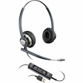 Poly EncorePro 725 Wired On-ear Stereo Headset - Black - TAA Compliant